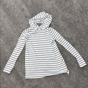 A Pea in the Pod Navy and White Striped Maternity Top